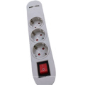 Euro 3 Ways Socket USB Smart Power Strips